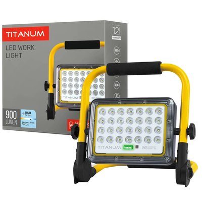 LED прожектор акумуляторний IP65 20W 900Lm 5000K TITANUM TL-FA-105 TITANUM TL-FA-105 фото