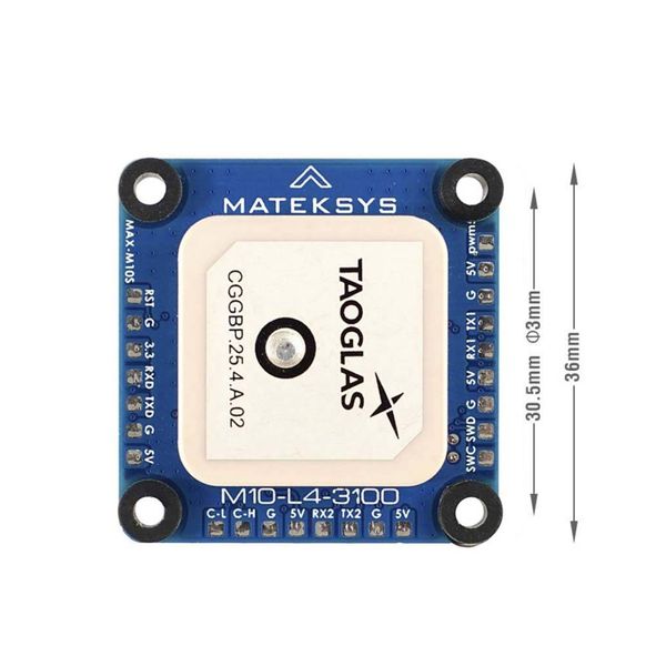 GPS модуль для дрона MATEKSYS M10-L4-3100 (M10-L4-3100/HP024.0106) 100228002 фото