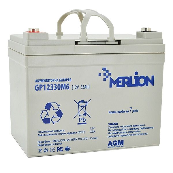 Акумуляторна батарея MERLION AGM GP12330M6 12 V 33 Ah MERLION AGM GP12330M6 12 V 33 Ah фото