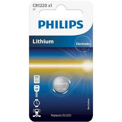 Батарейка літієва блістер, 1 шт Philips CR1220 Philips CR1220 фото
