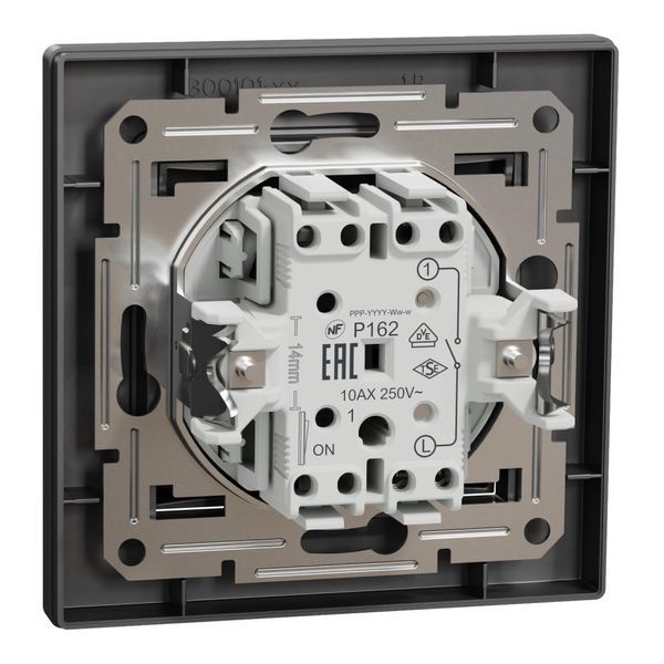 Вимикач 1-клавішний антрацит Schneider Electric EPH0100171 Asfora Schneider Electric EPH0100171 Asfora фото