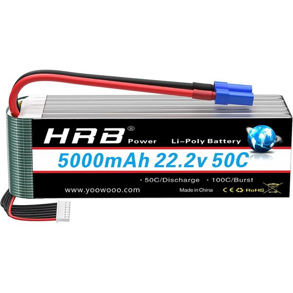 Аккумулятор для дрона HRB_ Lipo 6s 22.2V 5000mAh 50C Battery (Weight 650-700g) (HR-5000MAH-6S-50C-XT60) 100302508 фото