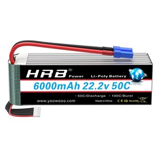 Акумулятор для дрона HRB_ Lipo 6s 22.2V 6000mAh 50C Battery XT60 Plug (HR-6000MAH-6S-50C-XT60) 100309463 фото