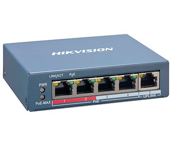 4-портовий керований POE комутатор Hikvision DS-3E1105P-EI DS-3E1105P-EI фото